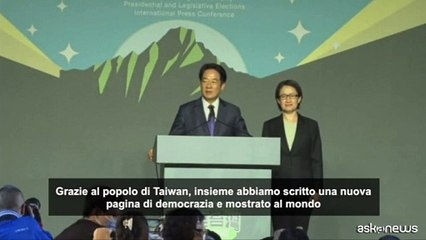 Taiwan, Lai vince e rivendica: "Non rinunceremo mai a democrazia"
