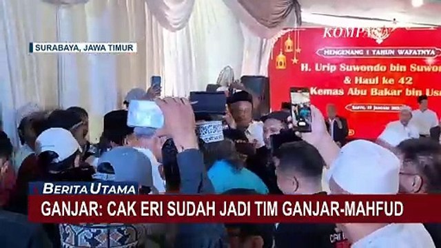 Ganjar Sebut Wali Kota Surabaya Eri Cahyadi Sudah Masuk Tim Pemenangan Ganjar-Mahfud