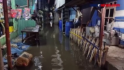 Banjir Air Pasang Laut Rendam Kampung Nelayan, Aktivitas Warga Terganggu