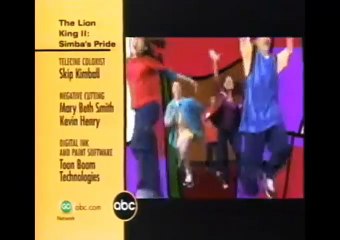 The Lion King II: Simba's Pride ABC Split Screen Credits