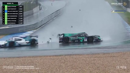 Prototype Winter Series 2024 Estoril Race 1 Soufi Holzem Big Crash