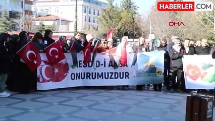 BURDUR'da 'Şehitlere Rahmet, İsrail'e Lanet' Mitingi Düzenlendi