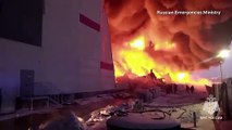 Fire rips through Russian retailer's warehouse