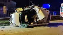 Düzce'de TIR'a çarpan araç takla attı: 1 ölü