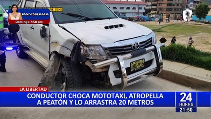 La Libertad: conductor choca contra mototaxi y atropella a dos peatones