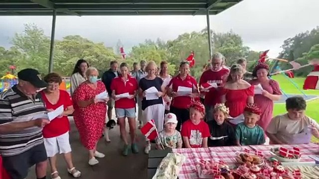 Danish Club Australia sings a song before Princess Mary takes the throne on January 14.