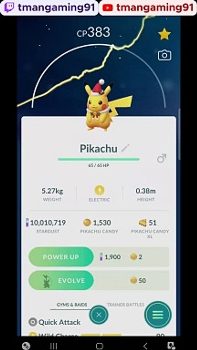 Pokémon GO-Evolving Holiday Attire Pikachu