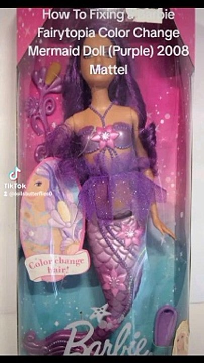 How To Fixing a Barbie Fairytopia Color Change Mermaid Doll (Purple) 2008 Mattel