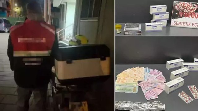 Motokurye gibi giyinerek uyuşturucu ticareti yaptığı belirlendi, polis tarafından yakalandı