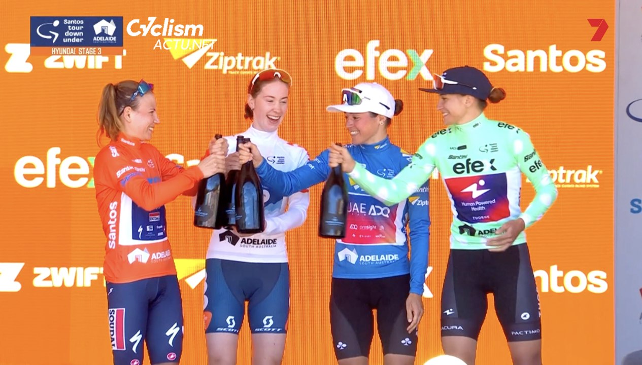 Santos Tour Dow Under 2024 - Sarah Gigante (AG Insurance Soudal) la 3e étape à Willunga Hill et le général final du Santos Tour Down Under 2024