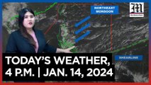 Today's Weather, 4 P.M. | Jan. 14, 2024
