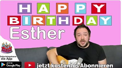 Happy Birthday, Esther! Geburtstagsgrüße an Esther