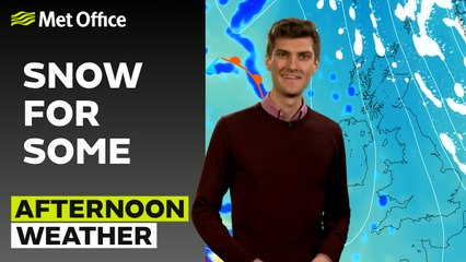 Met Office Afternoon Weather Forecast 14/01/24 – Snow in the North