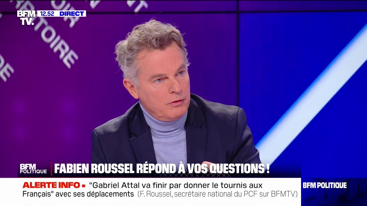 "Je pense que le président de la République a commis une faute grave": Fabien Roussel réagit aux propos d'Emmanuel Macron sur Gérard Depardieu