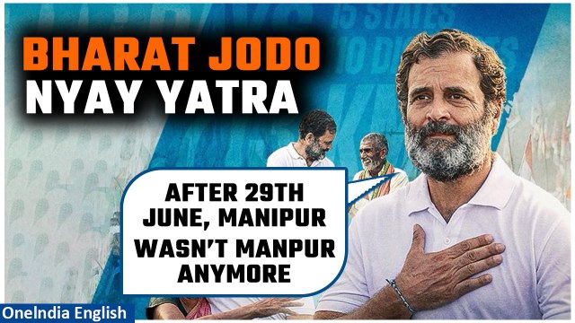Bharat Jodo Nyay Yatra: Rahul Gandhi says Manipur is a symbol of BJP’s politics | Watch | Oneindia