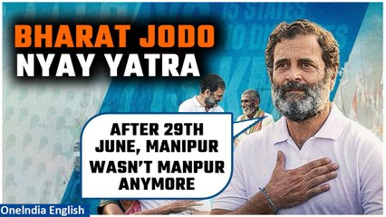 Bharat Jodo Nyay Yatra: Rahul Gandhi says Manipur is a symbol of BJP’s politics | Watch | Oneindia