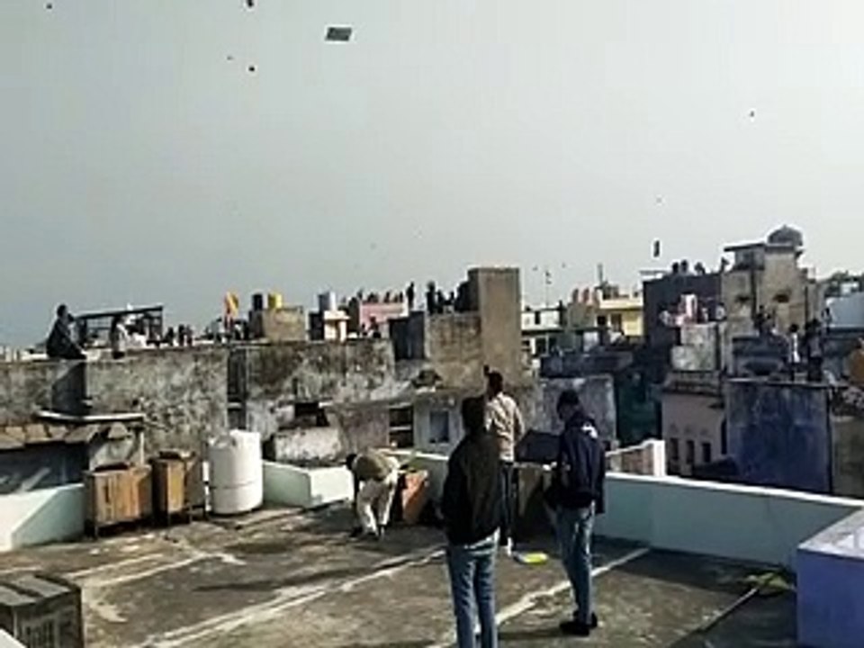 रंग-बिरंगी पतंगों ने आसमान में भरी उड़ान, काटे एक-दूसरे के पेच-video