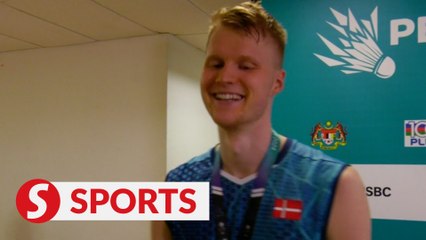 A big dinner, says Antonsen about how he will celebrate Malaysia Open win