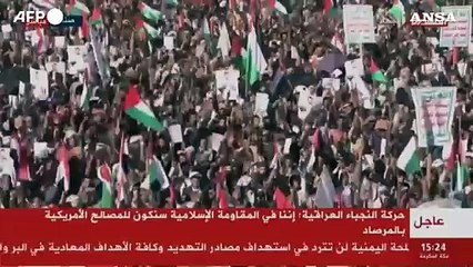 Yemen, migliaia di persone in strada contro Stati Uniti e Gran Bretagna