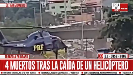 Tải video: Impresionante video: así cayó un helicóptero de rescate en Brasil