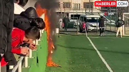 Stadyumda yangın paniği