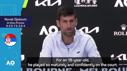 Djokovic praises 18-year-old after near upset