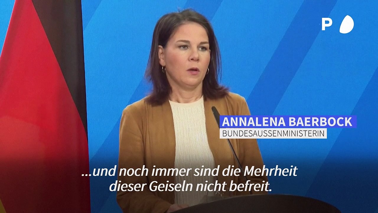 100 Tage Hamas-Geiselhaft: Baerbock will 'alle frei bekommen'