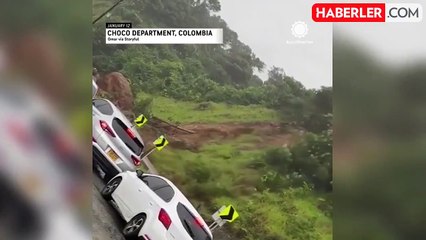 Kolombiya'da toprak kaymasında can kaybı 33'e yükseldi! Facia anı cep telefonu kamerasında