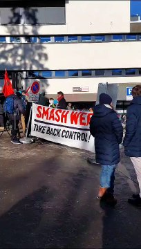 Manifestation contre le Forum économique de Davos, en Suisse