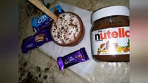 طاجن اوريو بالنوتيلا والايس كريم