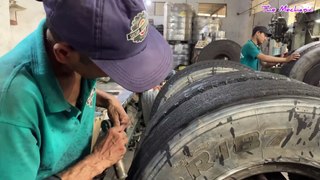How to Change Ringtread on Tyre Casing by Recap -- The Most Amazing Process of Retreading Old Tyre