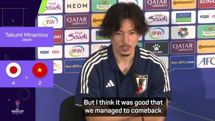 Japan 'showed their strength' in comeback win over Vietnam - Minamino