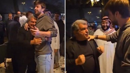 El reencuentro entre Laporta y Piqué en Arabia Saudí