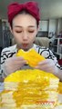 #13 Desserts mukbang/ASMR || Custard dessert set || crepe cake, towel roll crepe cake