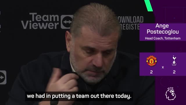 Postecoglou credits 'outstanding' Spurs after Man United draw
