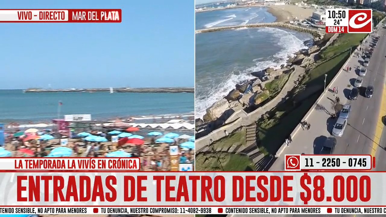 Temporada en Mar del Plata: se va llenando la playa en este domingo