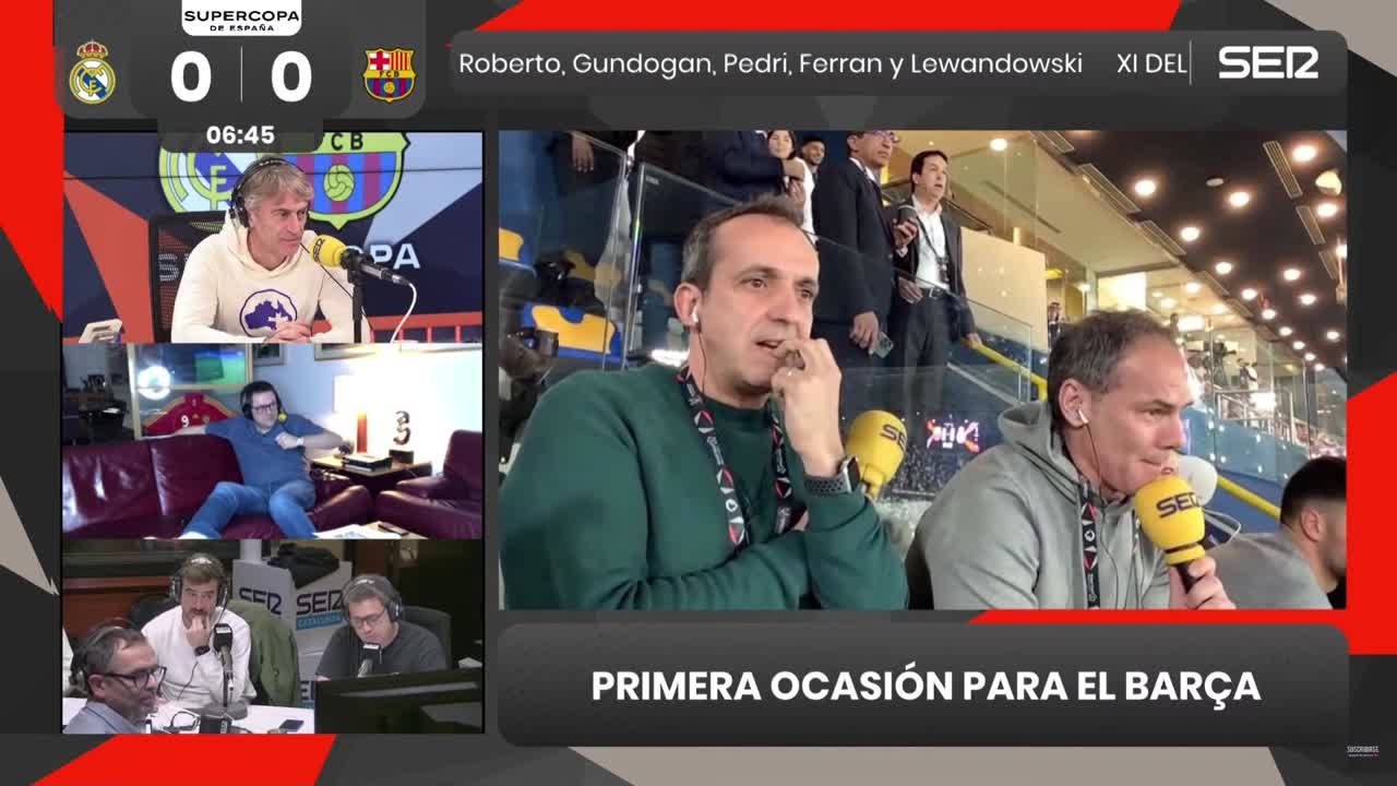 La narración de los goles de la final de la Supercopa de España: Real Madrid 4 - Barcelona 1