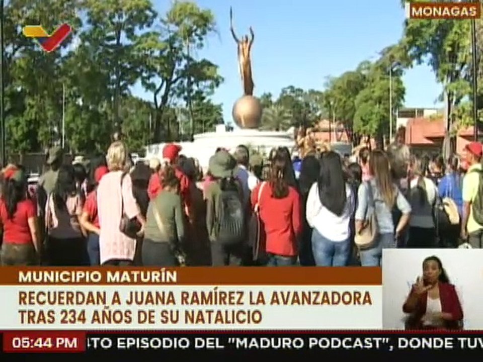 Mujeres de Monagas rinden honores a Juana Ramírez “La Avanzadora” a 234 años de su natalicio
