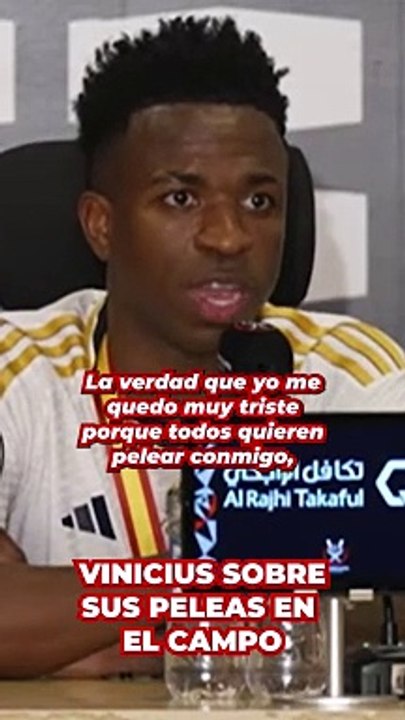 Vinicius y sus peleas en el césped: "Sé que no soy un santo"