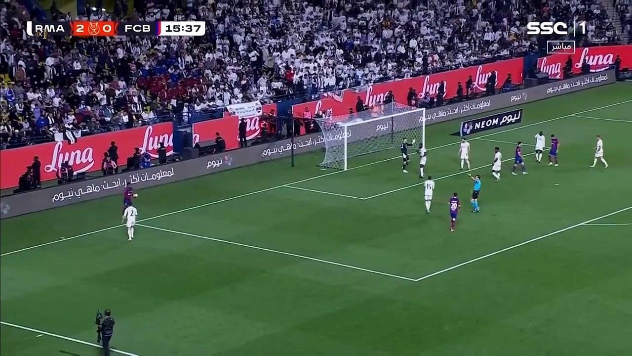 الشوط الاول مباراة ريال مدريد و برشلونة نهائي ا...