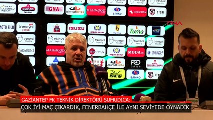 Sumudica, maç sonu konuştu: Fenerbahçe bugün acı çekti