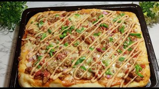 Chicken tikka pizza |how to make pizza at home |pizza recipe |homemade pizza