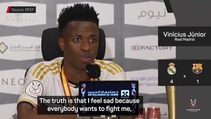 Vinicius admits he's 'no saint' after Supercup final heroics