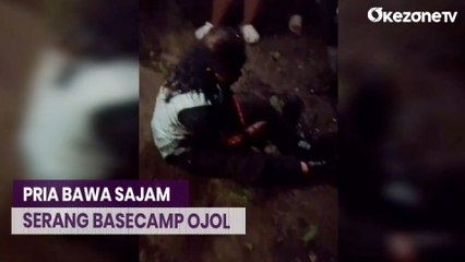 Pria Bersajam Serang Basecamp Ojol di Jakbar, Diduga Hendak Mencuri