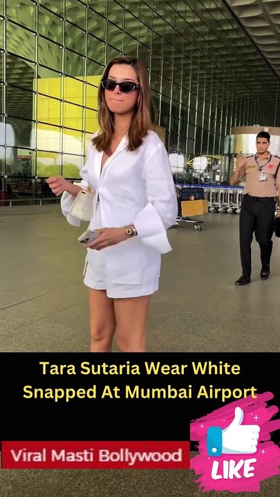 Tara Sutaria Wear White Snapped At Mumbai Airport