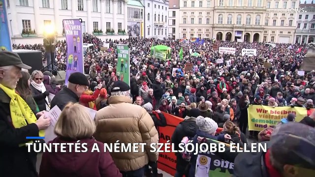 Ezrek tüntettek a német szélsőjobb terve ellen