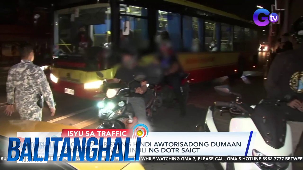 16 na motorcycle rider, tiniketan dahil sa pagdaan sa bike lane; lisensiya ng mga lumabag, kinumpiska | BT