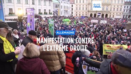 Olaf Scholz manifeste à Potsdam contre l'extrême droite