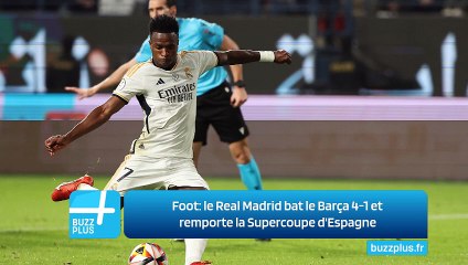 Foot: le Real Madrid bat le Barça 4-1 et remporte la Supercoupe d'Espagne