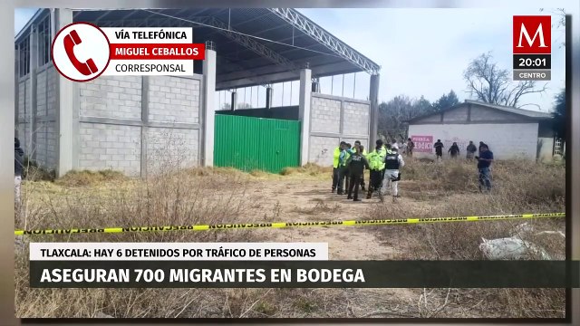 Más de 700 migrantes fueron asegurados en bodega de Cuaxomulco, Tlaxcala